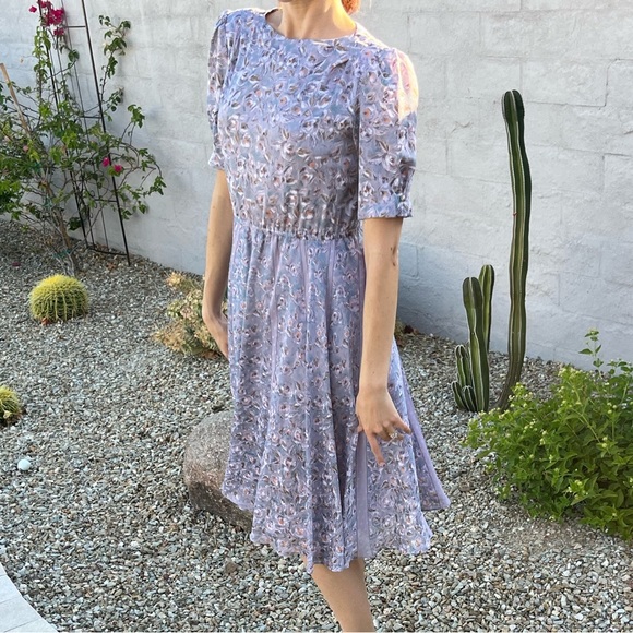 Vintage 60s a line floral spring summer midi dress - Picture 16 of 16